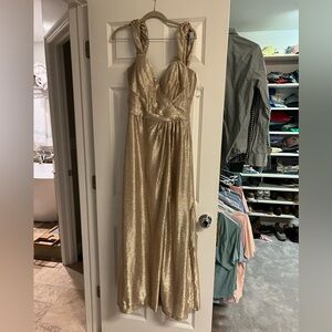 Hailey Paige Gold shimmer dress